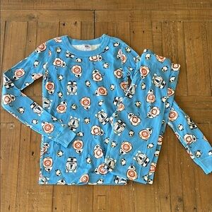 Hanna andersson Star Wars Blue bb8 r2d2 long John  Pajama Set nwot
